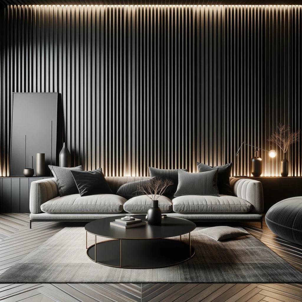 Charcoal Fluted Wall Panel