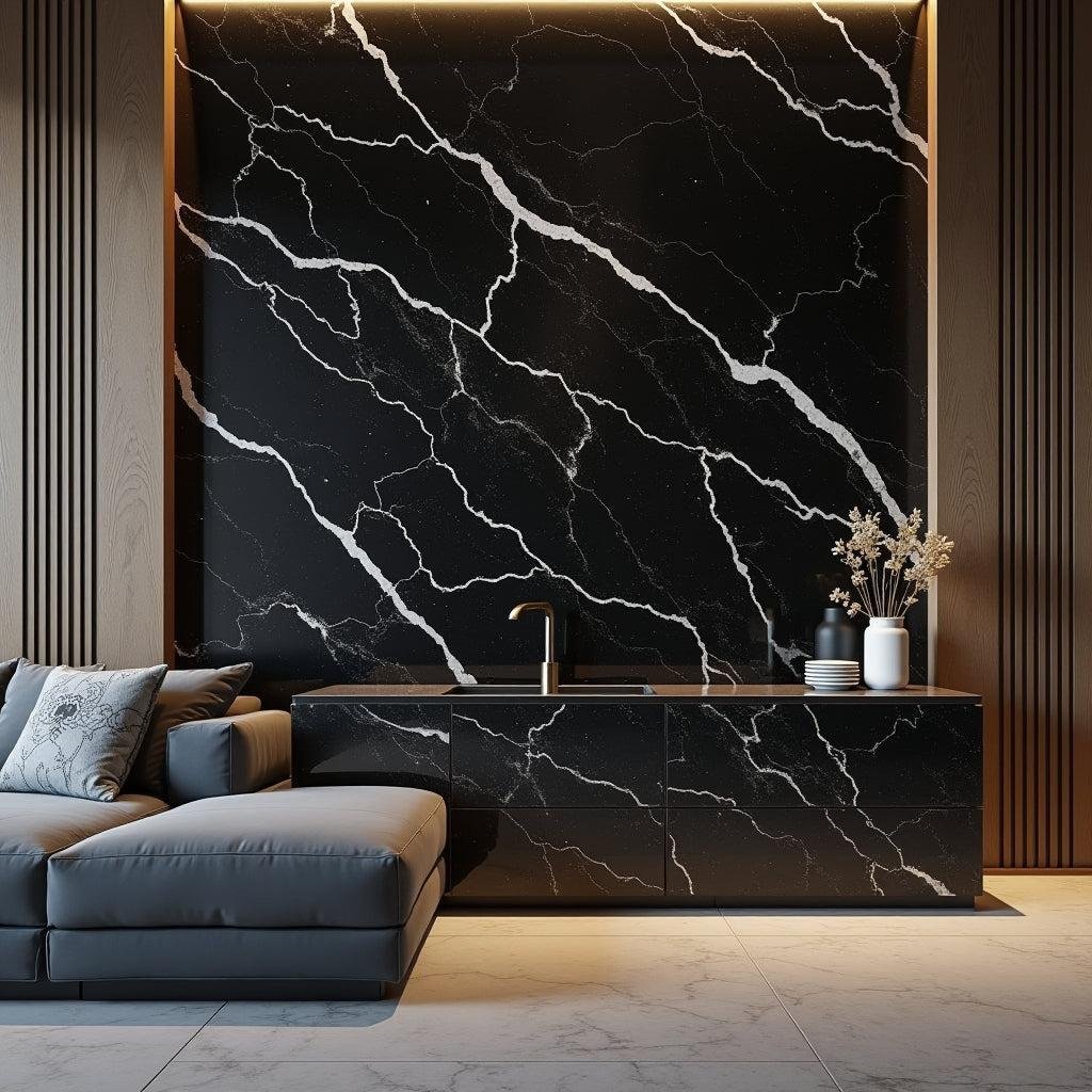Marble Finish Charcoal Panel