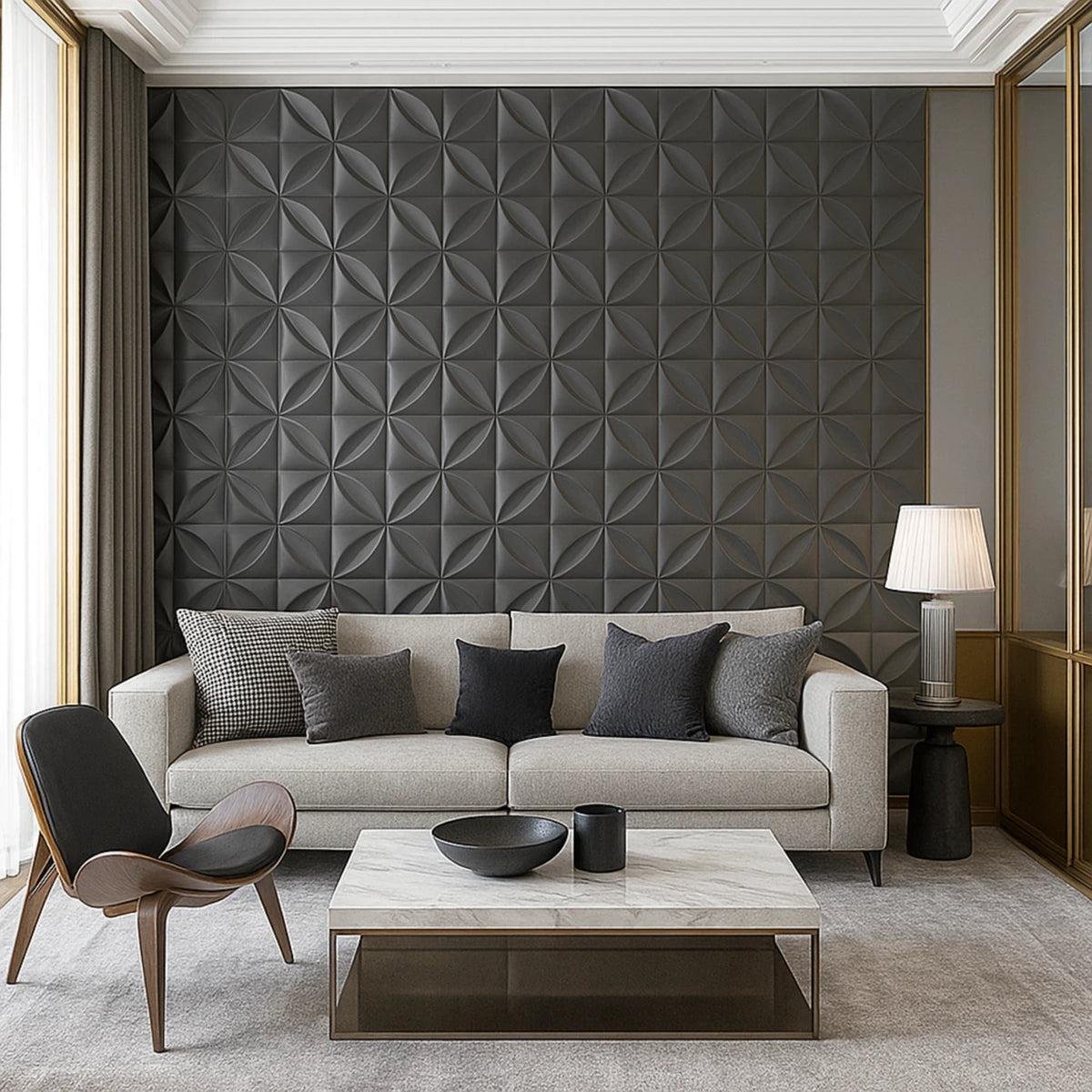 Textured Charcoal Wall Panel